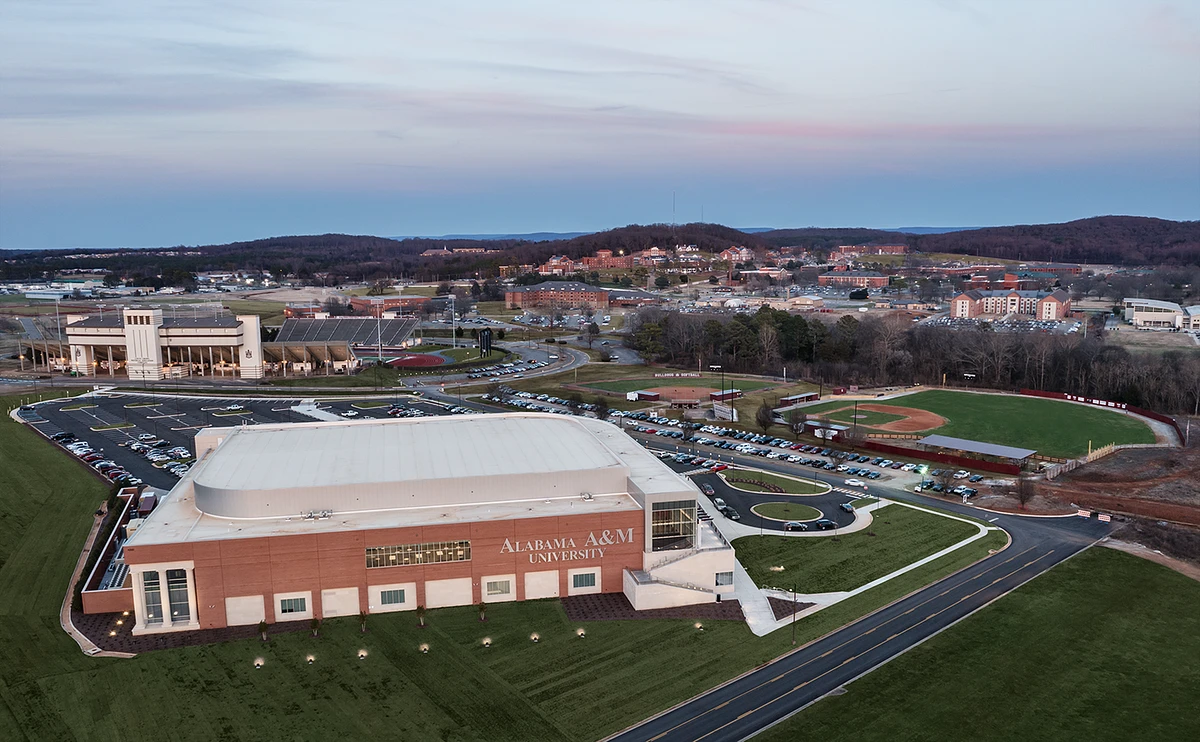 Overhead view of campus